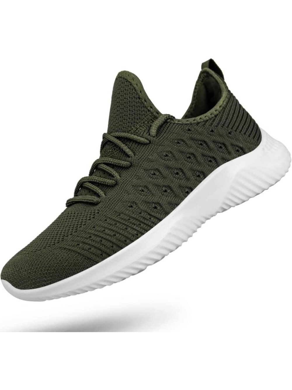 🆕Women Army Green Mesh Slip On Lightweight Breathable Gym Workout Running Shoes